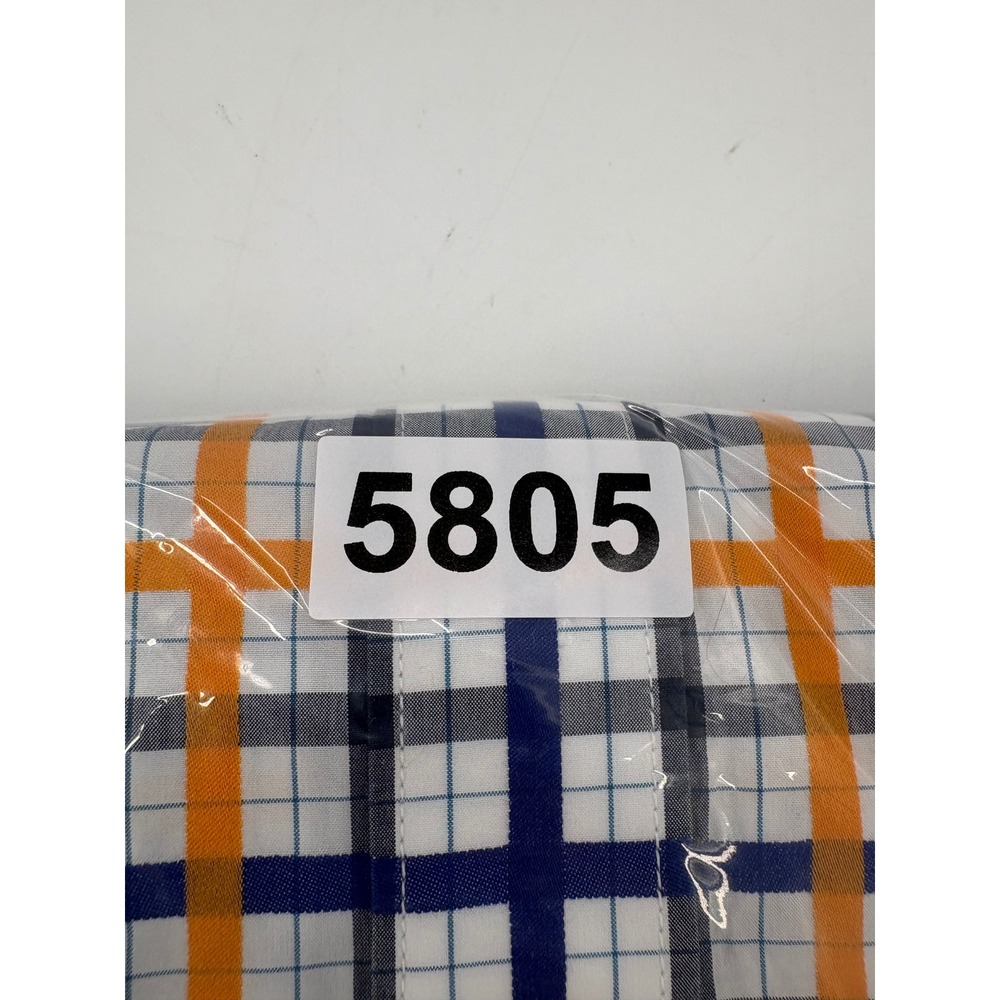 Robert Graham Men's L/G Plaid Long Sleeve Button Up Shirt Orange Navy Green - Picture 11 of 11